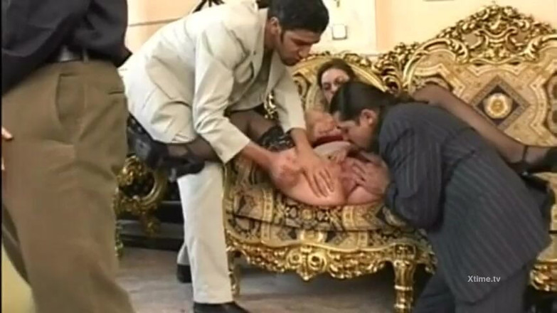 Monster Cocks: Hard gangbang for a brunette