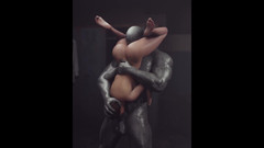 Velvixian 3D: Moira Burton Standing 69 mit mr. X