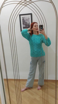 I Knitted Myself a Top and a Sweater, Bragging 3