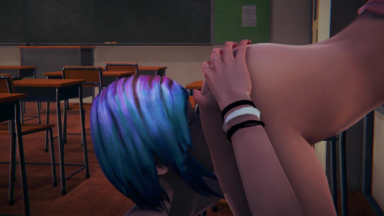 Waifu club 3D: Chloe genießt es, Maxs muschi zu lecken