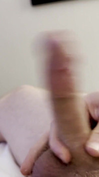 Stroking of a Big White Cock