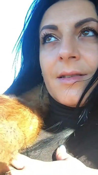 Cheating Wife Goes Fur-coat Shopping with Her Husband's Friend. She Will Suck His Cock Out-door 221