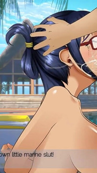 Marine Cumslut Tashigiはディープスロート海賊コックに大きく依存しています