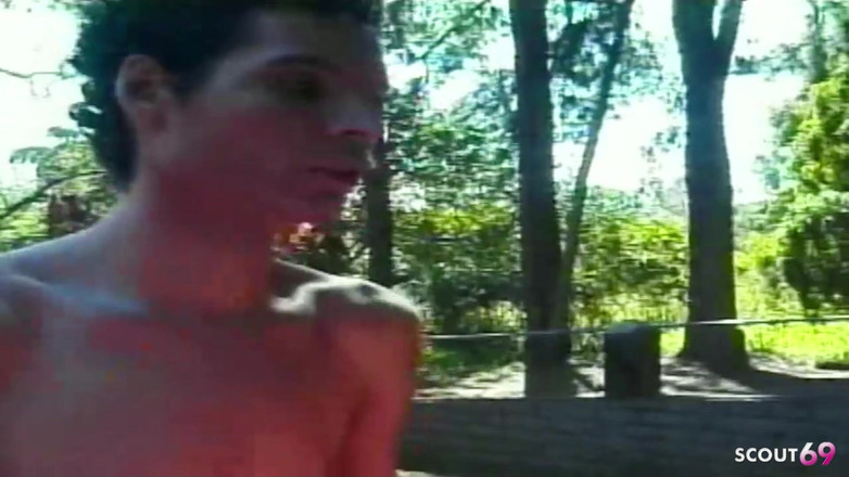 Shemale TS Collection: Skinny Boy with a Thick Cock Fucks Blonde Shemale Anally...