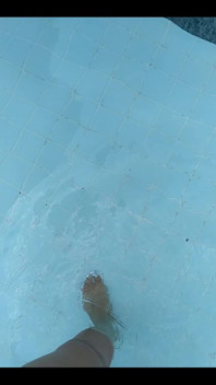 White Nails + Pool = Video for You Lol