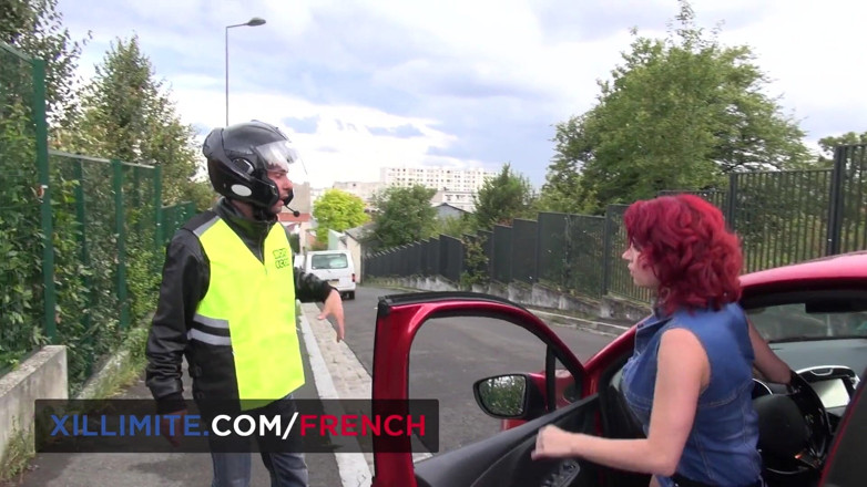French girls at work: Nice sex with busty MILF Julie Valmont