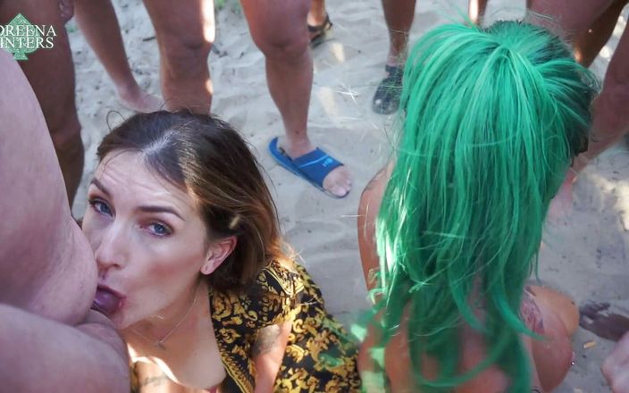 Adreena Winters: Leitada na praia pública