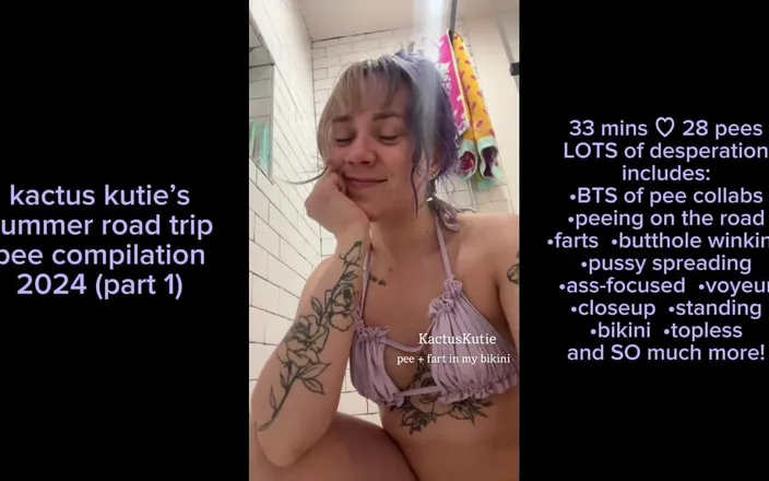 Kactus kutie: Summer Road Trip Pee Compilation Part 1