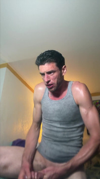 Sweaty Jerk off See Stain on My Chest with Big Bust at End