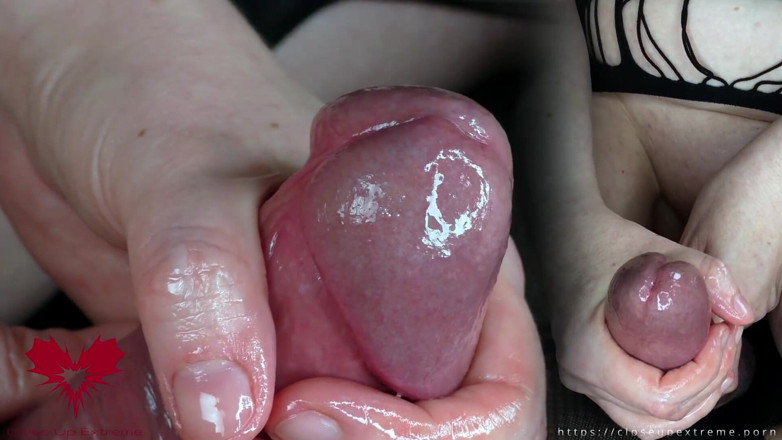 Close Up Extreme: Video di istruzioni per la mungitura pre-eiaculare - primo piano di...
