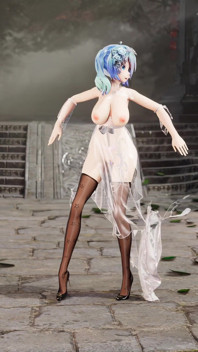 [mmd]miku – Wenn transparentes Cheongsam schwarzes Seiden-Succubus-Muster große Titten zittern und Muschi freigelegt werden