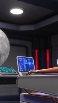 Super sexy 3d dickgirl fucks a horny blonde in the space station