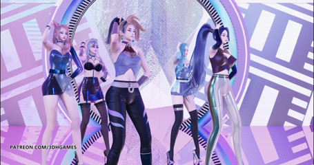 3D-Hentai Games: [MMD] Aespa - Schwarzer Mamba sexy striptease KDA Ahri Akali Seraphine...