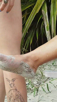 Outdoor Lesbian Girlfriends on the Beach