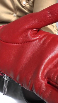 Intense Sniffing of My Red Leather Gloves, Lady Victoria Valente