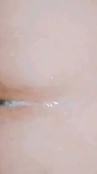 항문에 정액이 묻은 항문 성교