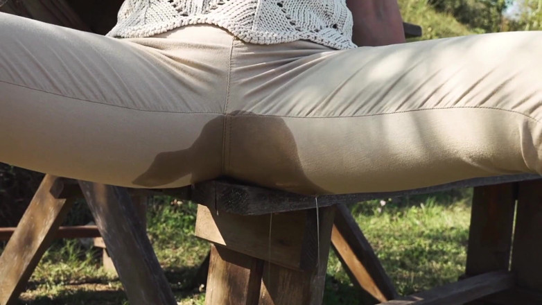 MMV German Kink: Blonde milf in pantyhose pisses in the toilet,outdoor & fucks her...