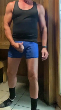 Another Sauna Cumshot From Dilf Jockdad87