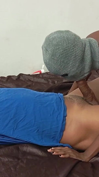 African Teen Rides Cowgirl Revers on a Big Dick