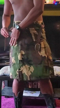 Kennie Jai Shows off in a Kilt with BBC and Ass