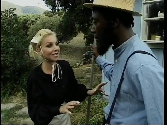Fuck me Hard: Two Amish studs have interracial sex with brunette and fuck...