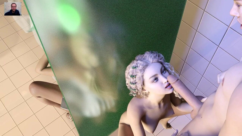3DXXXTEEN2 Cartoon: O cara fode duas lindas garotas. Boquete, foda na buceta...