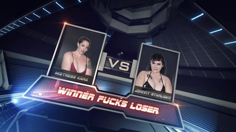 Evolved Fights Lez: Mistress Kara Vs Johnny Starlight Female Wrestling