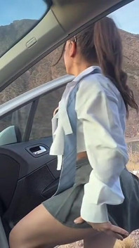 Busty Asks for Uber and Wants to Pay with Sex and Blowjob