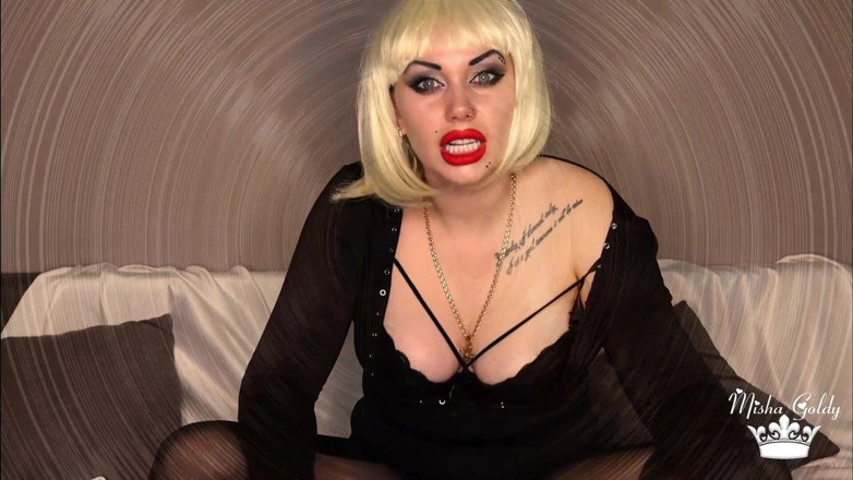 Goddess Misha Goldy: ¡Voy a provocarte y negarte una y otra vez! Masturbando...