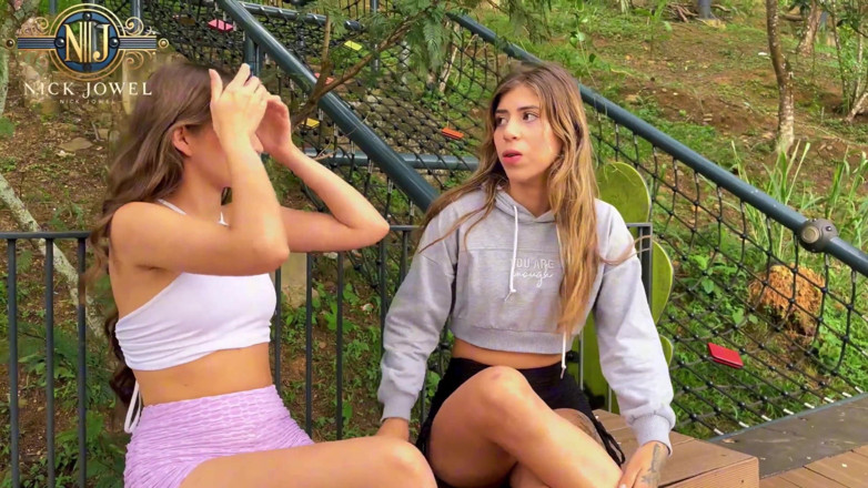 NickJowel: Horny Young Blonde Petites in a Park Fuck a Blind...