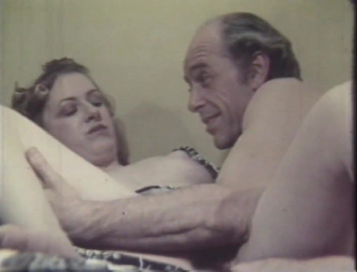 Vintage megastore: Vintage blonde babe fucking an bold old guy