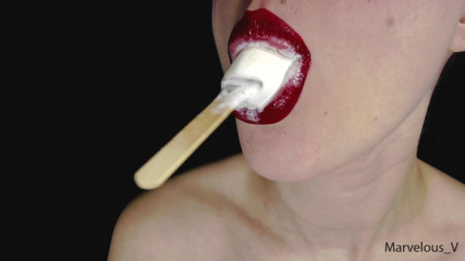 Marvelous V: hot seksi laal honth lolipop aur any bhojan chaatna aur...