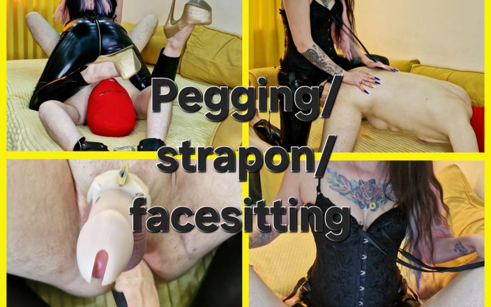 Dominatrix Nika: Domina Nika und ihre sexsklavin in einem keuschheitsgürtel. Herrin fickt...