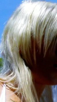 Sexy blonde teen milky fucked in cabrio on first date with strangers