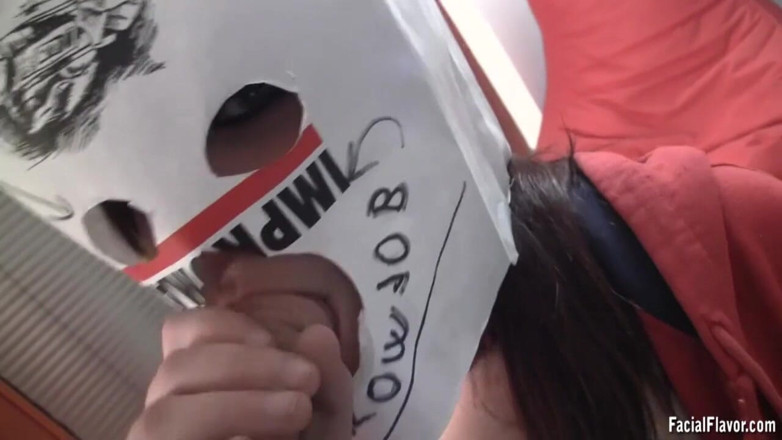 Facial flavor: Paperbag cumshot