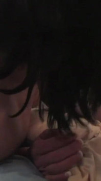 Hnědovlasá kočka zkoumá různé polohy