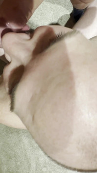 Srepdad’s Big Cock Gets a Cock Deep Throat and Nipple Play