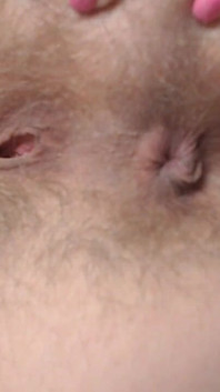 Very Close up Hairy Asshole Fingering