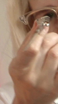 Pegging Orgasm After Femdom Touching Balls in Flat Chastity