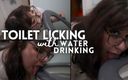 Slave Claire Bear: Tuvalet yalama seansı: su içme