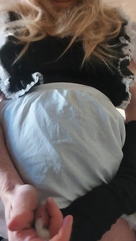 Naughty Sissy-maid Cums on Duty