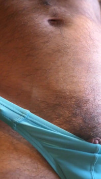 Teasing with My Blue Thong