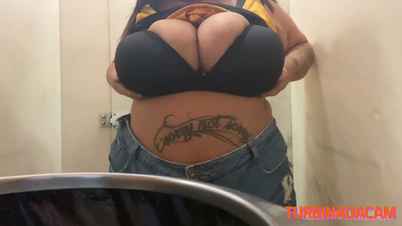 Mary Jhuana: A Stop at a Roadside Restroom a Full-figured Woman Showing