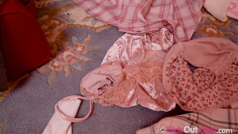 Girls Out West: 饥渴的亚洲女同性恋被她丰满的粉色头发的平友舔肛和阴户