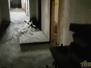 The Walk Ended with an Exploration of an Abandoned Building and a Powerful Orgasm
