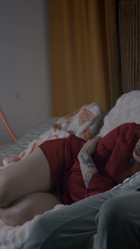 Redhead Stepmom in a Red Robe Gets Fucked Before Dad Gets Home