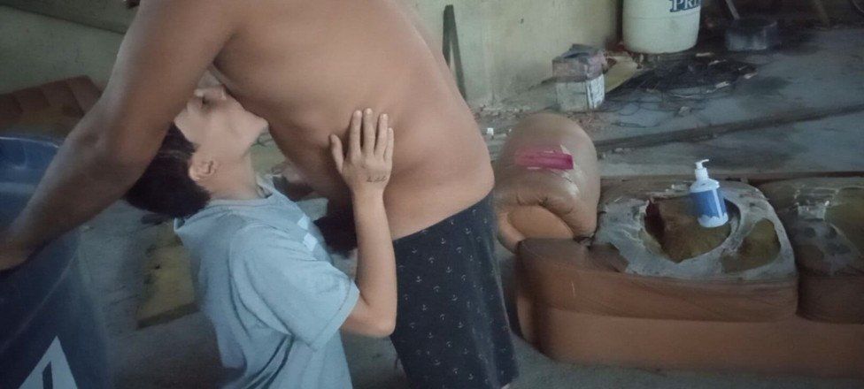 LeoOgro: Fucking the Ass of the Shoe on the Terrace 100% Anal