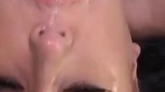 Girls with Their Heads Over the Edge of the Bed Getting Their Mouths Fucked... Including Sloppy Bjs!
