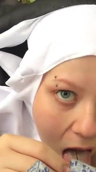 Dirty Nun Vilu Vidish Is Sucking Dick in the Forest