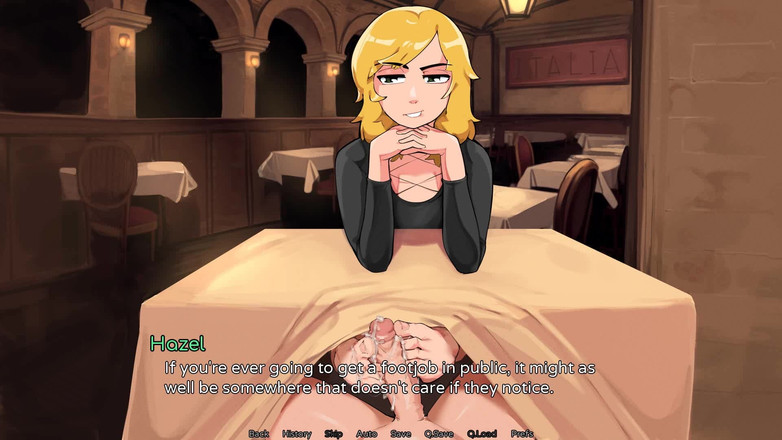 Futavision: Hazelnut Latte: Footjob Berisiko sudut pandangan pertama oleh blonde Trans...